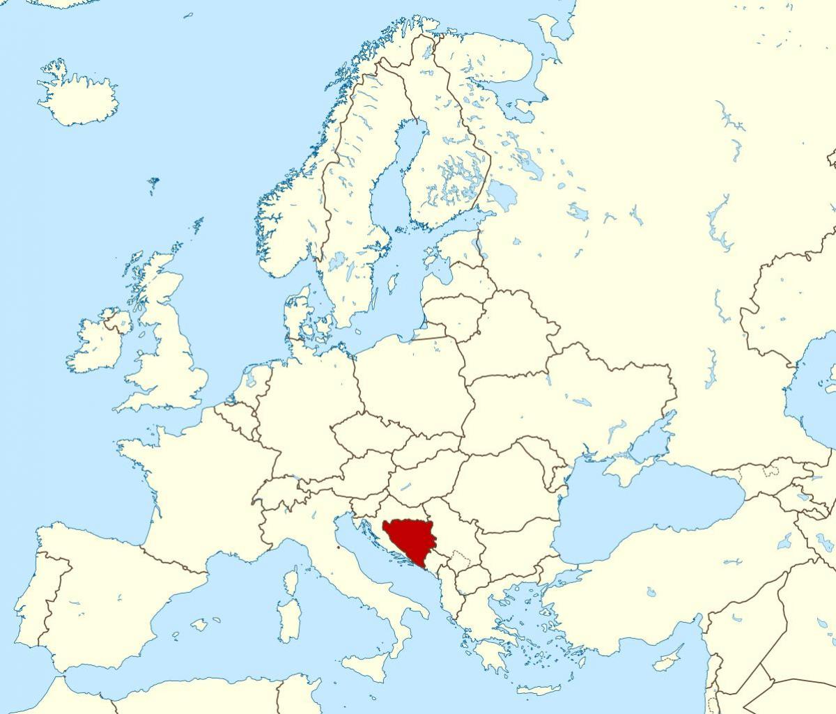 La bosnie-Herzégovine sur la carte du monde