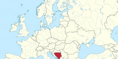 La bosnie sur une carte de l'europe