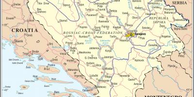 Carte de la Bosnie touristique