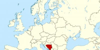 Carte de la Bosnie emplacement sur le monde