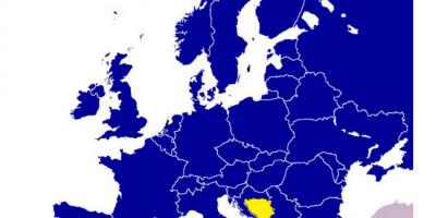 Carte de la Bosnie-Herzégovine europe