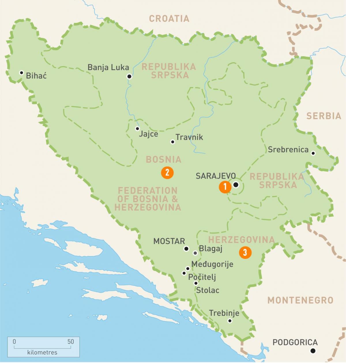 Sarajevo Location On World Map - United States Map