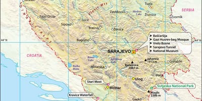 La bosnie-Herzégovine carte