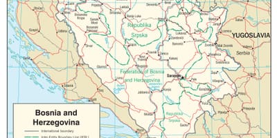 La bosnie-Herzégovine carte